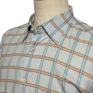 Ermenegildo Zegna Shirt - Size XL - Stripe Plaid Window Pane - Long Sleeve